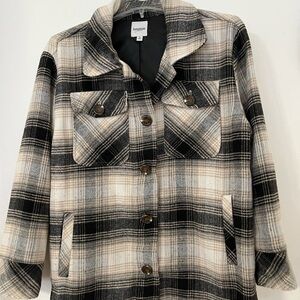 Kensie Plaid Utility Jacket